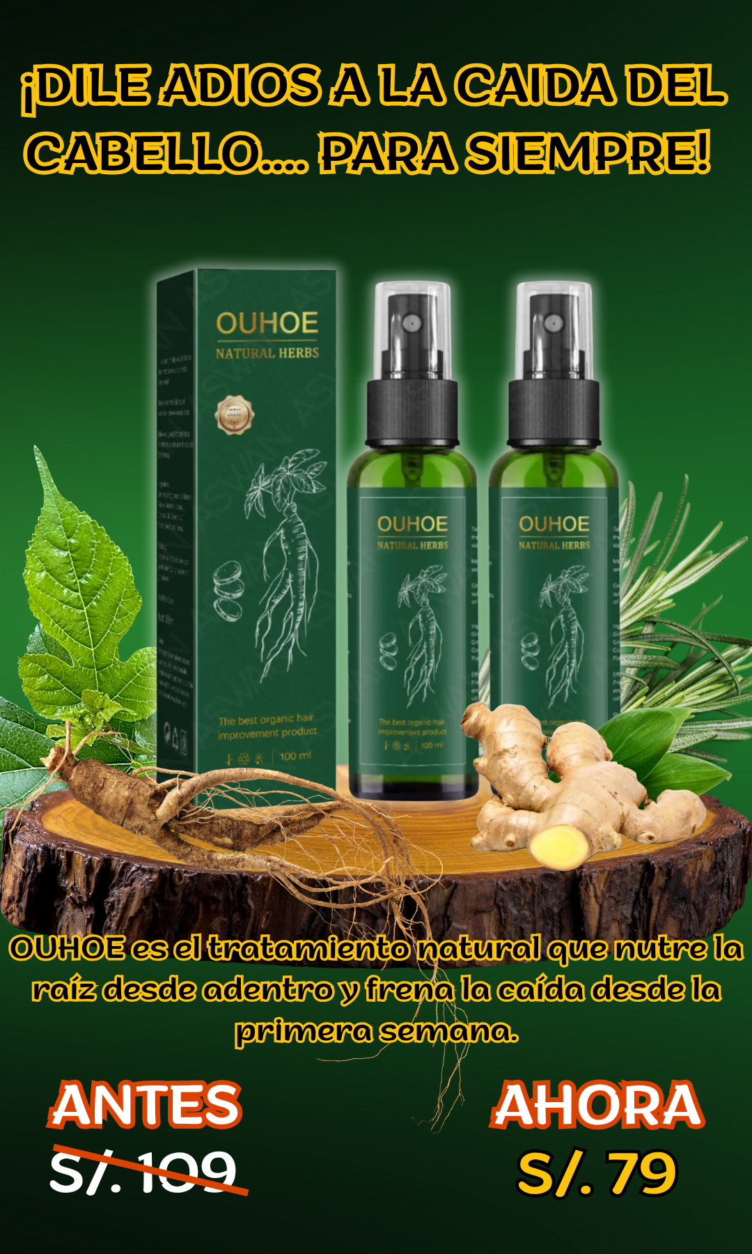OUHOE CAPILAR PLUS – Fórmula Natural Contra la Caída del Cabello