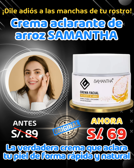 CREMA ACLARANTE DE ARROZ (Legendaria fórmula antimanchas)